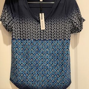 Chico's Navy and Blue Zenergy Top